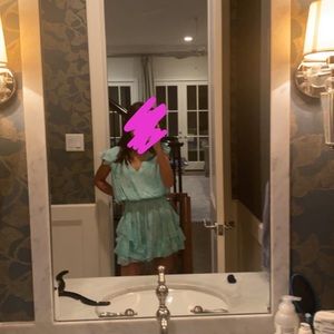 Simone tie dye printed silk minidress